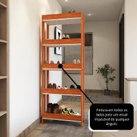 Sapateira Multiuso Para Calçados 5 Andares Organizador Mdp 15mm Nature-branco Nature-branco - 8