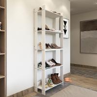 Sapateira Multiuso Para Calçados 5 Andares Organizador Mdp 15mm Branco Branco - 1