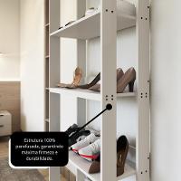 Sapateira Multiuso Para Calçados 5 Andares Organizador Mdp 15mm Branco Branco - 7