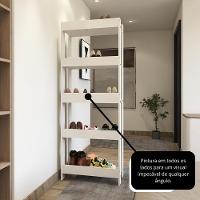 Sapateira Multiuso Para Calçados 5 Andares Organizador Mdp 15mm Branco Branco - 8