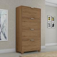 Sapateira Berlim 4 Portas Com Pés De Madeira - Ferrara Madeirado Rede Móveis - 1