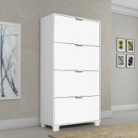 Sapateira Berlim - Mdp 4 Portas Com Pés De Madeira Branco - Rede Móveis - 1