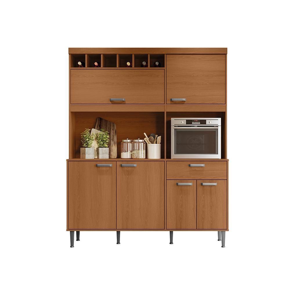 Armário De Cozinha Compacta Dakota 5 Portas E 1 Gaveta Lukaliam Móveis Jequitiba Jequitiba - 6