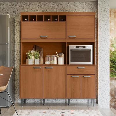 Armário De Cozinha Compacta Dakota 5 Portas E 1 Gaveta Lukaliam Móveis Jequitiba Jequitiba