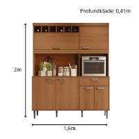 Armário De Cozinha Compacta Dakota 5 Portas E 1 Gaveta Lukaliam Móveis Jequitiba Jequitiba