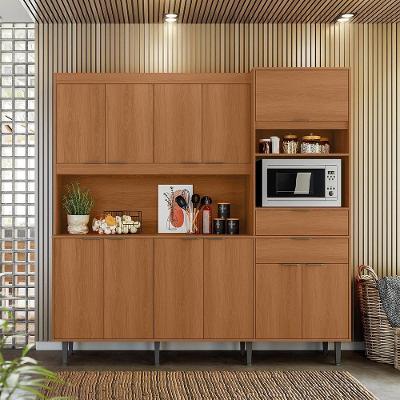Armário De Cozinha Bahamas 2.0 Compacta - 11 Portas 2 Gavetas Jequitiba - Lukaliam Móveis Jequitiba