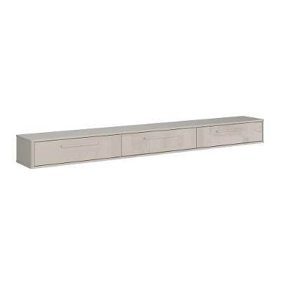 Rack Suspenso Bali 2.20 Cm Sala De Estar-quarto - Lukaliam Móveis - Off White Perolizado