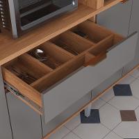 Cozinha Compacta Astra - 2,40m 10 Portas E 4 Gavetas - Lukaliam Móveis Jequitiba-grafite Jequitiba-grafite - 7