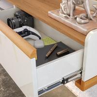 Rack Suspenso Atlas 2.20m Sala De Estar-quarto - Lukaliam Móveis - Off White Perolizado-jequitiba - 3