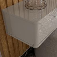 Rack Suspenso Bali 1.80 Cm Sala De Estar-quarto - Lukaliam Móveis - Off White Perolizado - 3