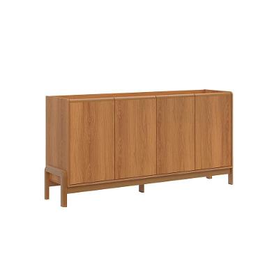 Aparador Buffet Para Sala Elegance 4 Portas Lukaliam Móveis Jequitiba Jequitiba