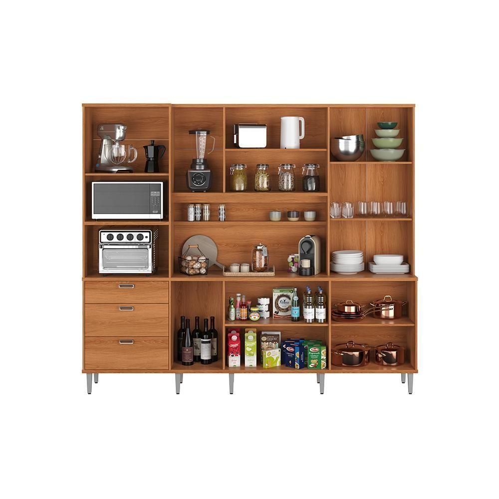 Cozinha Compacta Pulse - 2,60m 12 Portas E 3 Gavetas - Lukaliam Móveis Jequitiba Jequitiba - 4