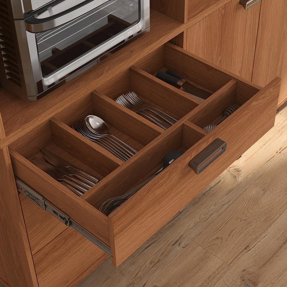 Cozinha Compacta Pulse - 2,60m 12 Portas E 3 Gavetas - Lukaliam Móveis Jequitiba Jequitiba - 8