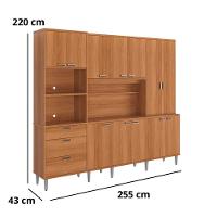 Cozinha Compacta Pulse - 2,60m 12 Portas E 3 Gavetas - Lukaliam Móveis Jequitiba Jequitiba - 7