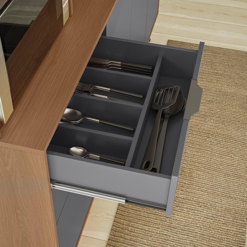 Cozinha Compacta Viena 8 Portas E 2 Gavetas Lukaliam Móveis Jequitiba-cinza Fosco - 5