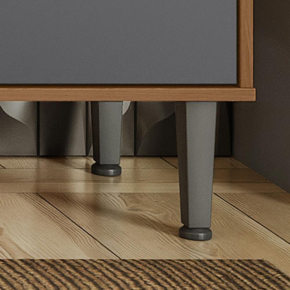 Cozinha Compacta Viena 8 Portas E 2 Gavetas Lukaliam Móveis Jequitiba-cinza Fosco - 6