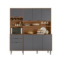 Cozinha Compacta Viena 8 Portas E 2 Gavetas Lukaliam Móveis Jequitiba-cinza Fosco - 1