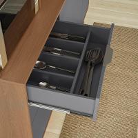 Cozinha Compacta Viena 8 Portas E 2 Gavetas Lukaliam Móveis Jequitiba-cinza Fosco - 5