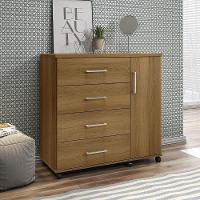 Cômoda Belle 4 Gavetas E 1 Porta Lukaliam Móveis Freijó Freijó - 1