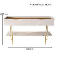 Aparador Sala De Estar Ou Jantar Cairo C- 2 Gavetas C- Pés De Ferro - Lukaliam Móveis - 6