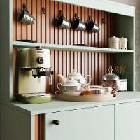 Cantinho Do Café Dolce - 2 Portas Mdf Menta-freijó Ripado - Movelove Menta-freijó Ripado - 3