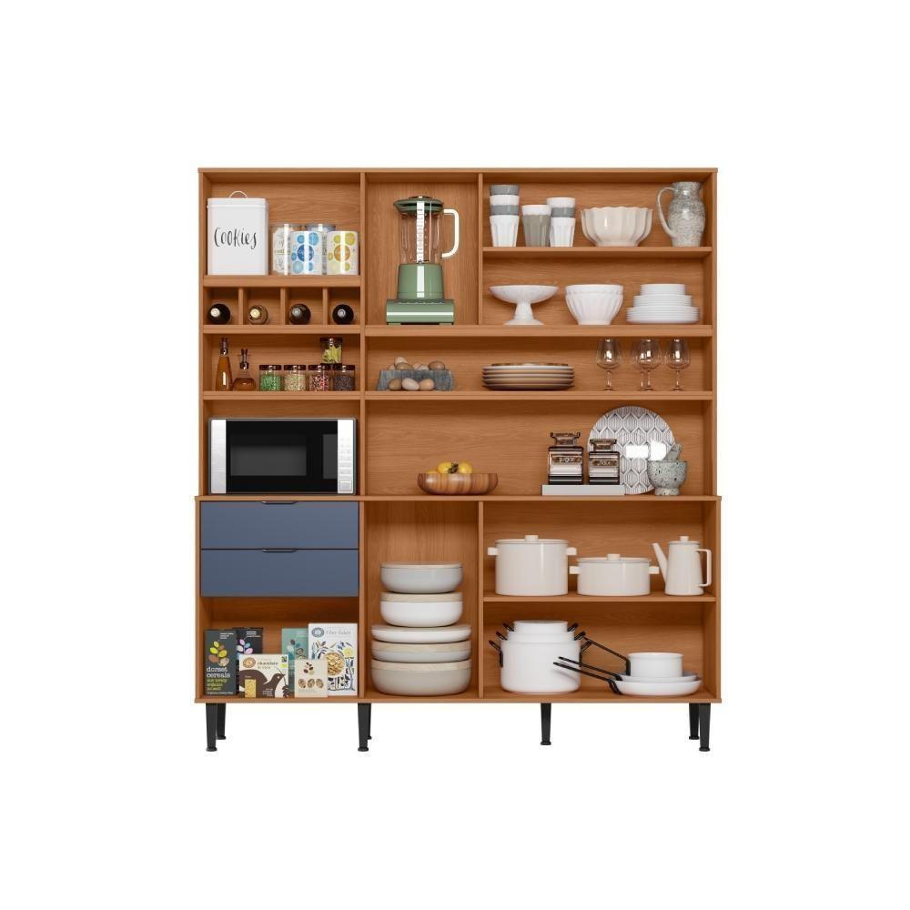 Cozinha Compacta Viena 8 Portas E 2 Gavetas Lukaliam Móveis Jequitiba-azul Lord - 2