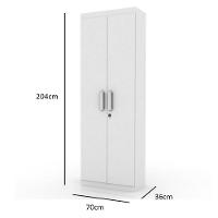 Organizador Delta - Mdp 1 Porta E 1 Gaveta Branco - Lukaliam Móveis - 2