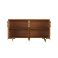 Buffet Lukaliam Móveis Aparador 4 Portas Marsala 1.60m Pés De Ferro Jequitiba - 3