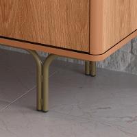 Buffet Lukaliam Móveis Aparador 4 Portas Marsala 1.60m Pés De Ferro Jequitiba - 7