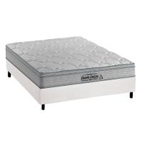 Cama Box Casal: Colchão Espuma Probel D40 Guarda Costas Premium Hiper Firme + Base CRC Courano White(138x188) - 1