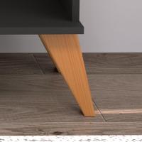 Multiuso Aparador Flex - Mdp 1 Porta E 1 Gaveta Chumbo-freijo - Indékes - 5