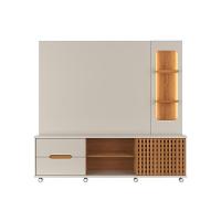 Home 2,10m Lukaliam Móveis Para Tv Até 70 Polegadas C- Led No Nicho Off White Perolizado-jequitiba Off White Perolizado-jequitiba - 2