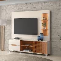 Home 2,10m Lukaliam Móveis Para Tv Até 70 Polegadas C- Led No Nicho Off White Perolizado-jequitiba Off White Perolizado-jequitiba - 3