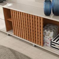 Home 2,10m Lukaliam Móveis Para Tv Até 70 Polegadas C- Led No Nicho Off White Perolizado-jequitiba Off White Perolizado-jequitiba - 7