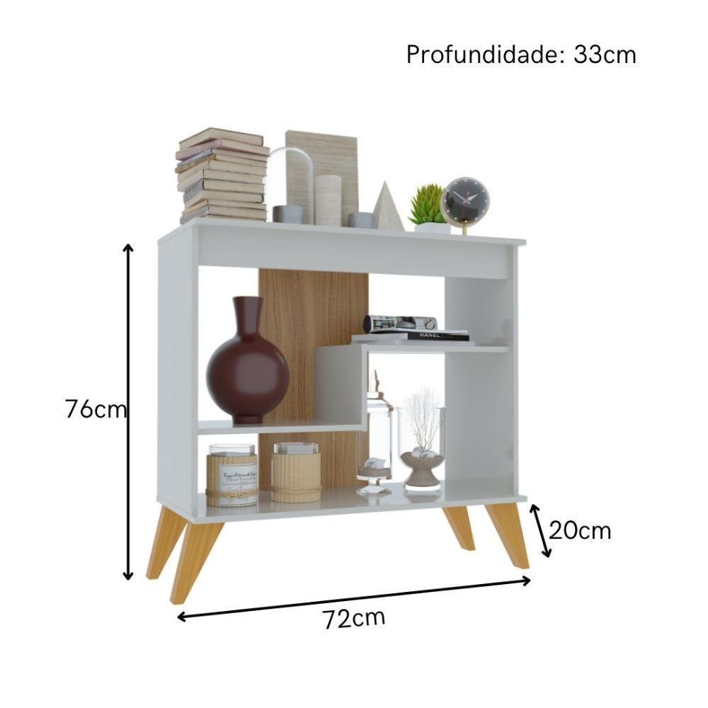Multiuso Aparador Flex - Mdp 1 Porta E 1 Gaveta Off White-freijo - Indékes - 2