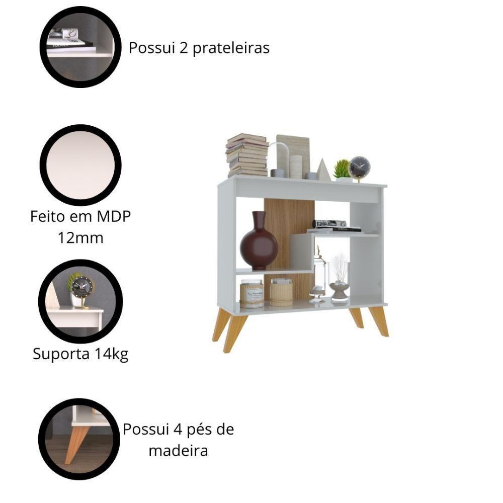 Multiuso Aparador Flex - Mdp 1 Porta E 1 Gaveta Off White-freijo - Indékes - 3