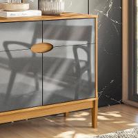 Buffet Intense 2 Portas Freijó - Cinza Perolizado Freijó - Cinza Perolizado - 3