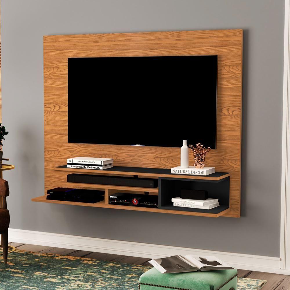 Painel Londres - Mdp-mdf 1 Porta E 1 Gaveta Nature-preto - Movelove - 1