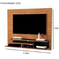 Painel Londres - Mdp-mdf 1 Porta E 1 Gaveta Nature-preto - Movelove - 2