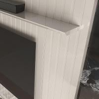 Painel Frisado Oslo - Mdf 1 Porta E 1 Gaveta Off White-freijó - Lukaliam Móveis - 3