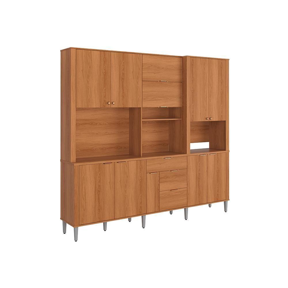 Cozinha Compacta Astra - 2,40m 10 Portas E 4 Gavetas - Lukaliam Móveis Jequitiba Jequitiba - 1