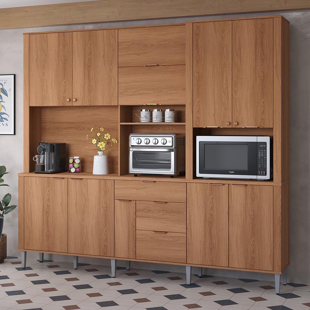 Cozinha Compacta Astra - 2,40m 10 Portas E 4 Gavetas - Lukaliam Móveis Jequitiba Jequitiba - 4