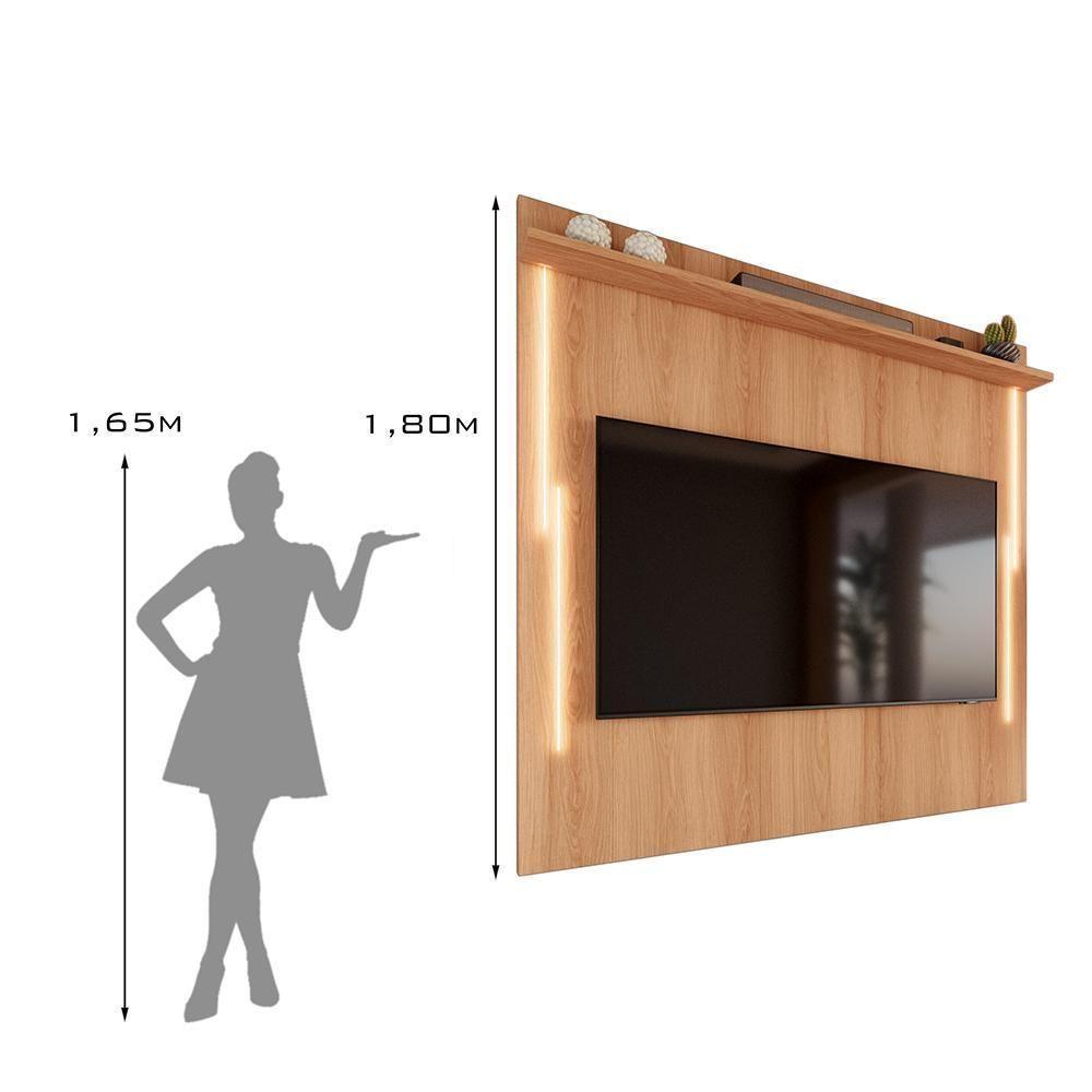 Painel Com Led Para Tv Até 70 Polegadas Sevilla 183cm Jequitibá - 3