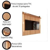 Painel Com Led Para Tv Até 70 Polegadas Sevilla 183cm Jequitibá - 5