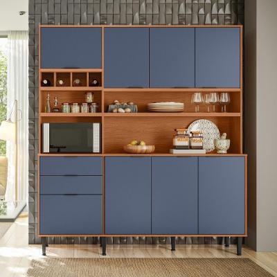Kit Cozinha Compacta Viena 8 Portas E 2 Gavetas Lukaliam Móveis Jequitiba-azul Lord Jequitiba-azul Lord