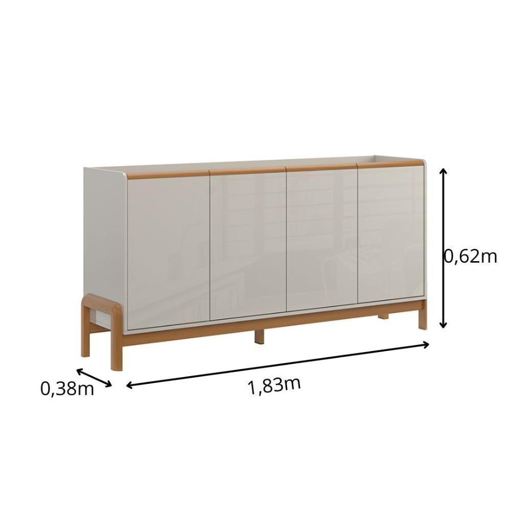 Rack + Elegance 1.8 + Aparador Buffet + Cristaleira - Lukaliam - 5