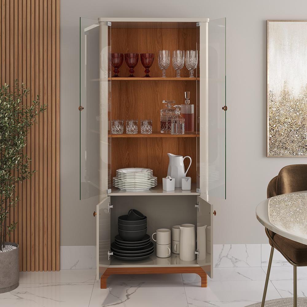 Rack + Elegance 1.8 + Aparador Buffet + Cristaleira - Lukaliam - 7