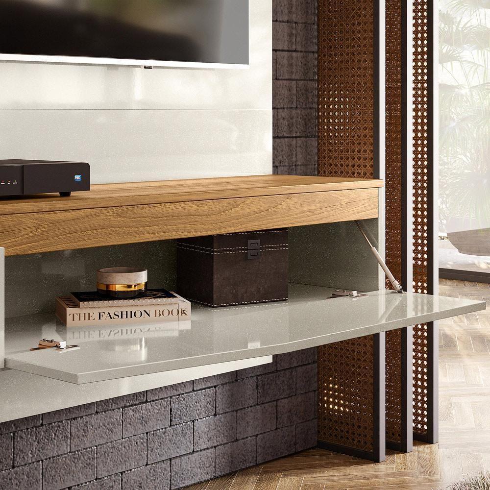 Painel Para Tv Até 55'' Freijó Com Off White Perolizado Vegas Intense - Movelove - 5