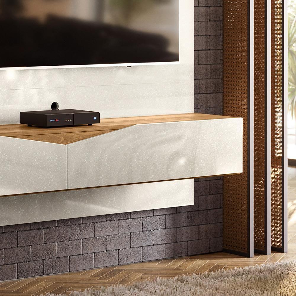 Painel Para Tv Até 55'' Freijó Com Off White Perolizado Vegas Intense - Movelove - 6