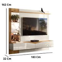 Painel Para Tv Até 55'' Freijó Com Off White Perolizado Vegas Intense - Movelove - 3